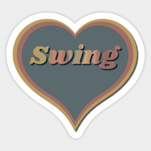 Swing heart Sticker